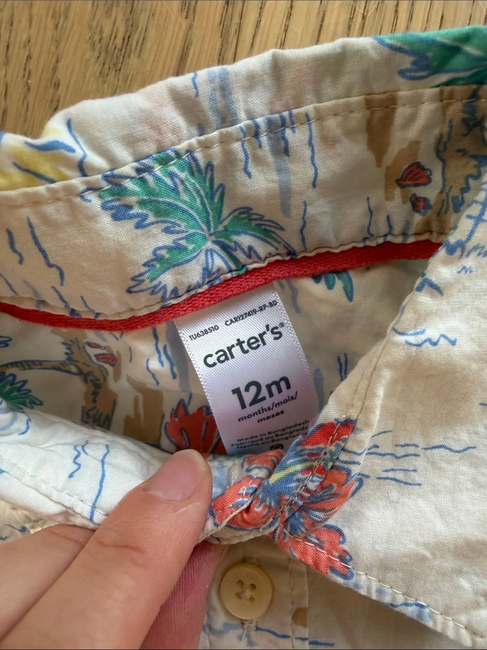 Carter's Tropical Button-Up Shirt with Floral Print